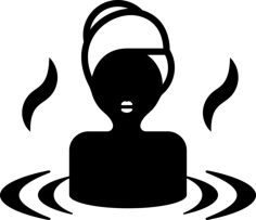 Claw Bath In Spa Silhouette Svg Vector, Free Vectors File